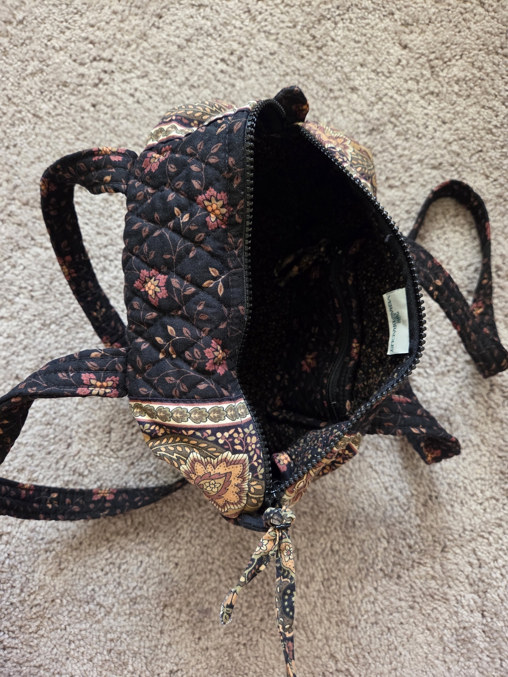 Vintage Vera Bradley Duffle Bag in Black and Brown - Picture 8 of 9